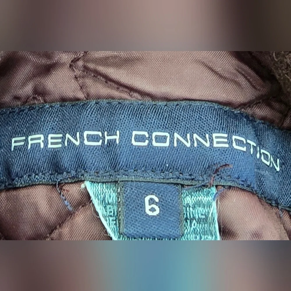 French Connection Women's Quilted Puffer Jacket in Mauve (Size: 6)